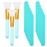 15 Pieces Reusable Stir Sticks Sets Include 12 Pieces Resin Sticks Stirring Makeup Stick and 3 Pieces Silicone Epoxy Brushes for Mixing Resin Epoxy Patelai