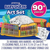 Crayola Baby Shark Art Set, 90 Pieces, Gift for Kids, 4, 5, 6, 7 Crayola