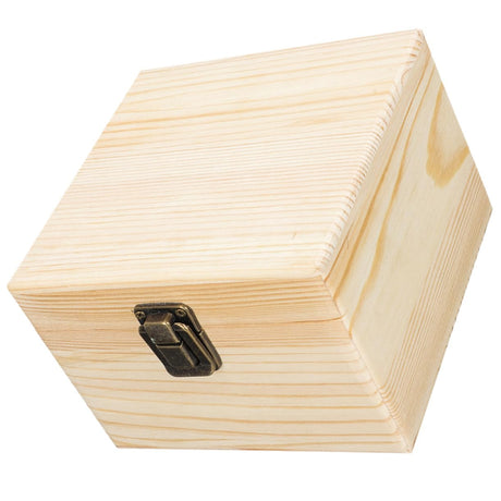 VOSAREA Box Wood Trinket Containers Unfinished Treasure Chest Jewelry Organizer Tray Greenery Stems Decoration Wood Desktop Organizer Decorative Case VOSAREA