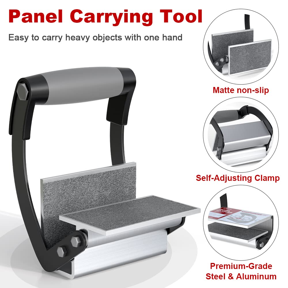 APIOLO Panel and Plywood Carrier, Plywood Lifting Tool and Drywall Carrying Tool, Panel Gripper by Single Hand for Sheet Board Clamp Drywall Lifter, APIOLO