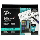 Mont Marte Calligraphy Set, 32 Piece. Includes Calligraphy Pens, Calligraphy Nibs, Ink Cartridges, Introduction Booklet and Exercise Booklet, MONT MARTE