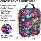 ARTEZA Pencil Case Organizer, 64 Elastic Slots, Paint Splatter Pattern, Large Capacity, Holds Up to 205 Pencils, Pens, and Markers ARTEZA