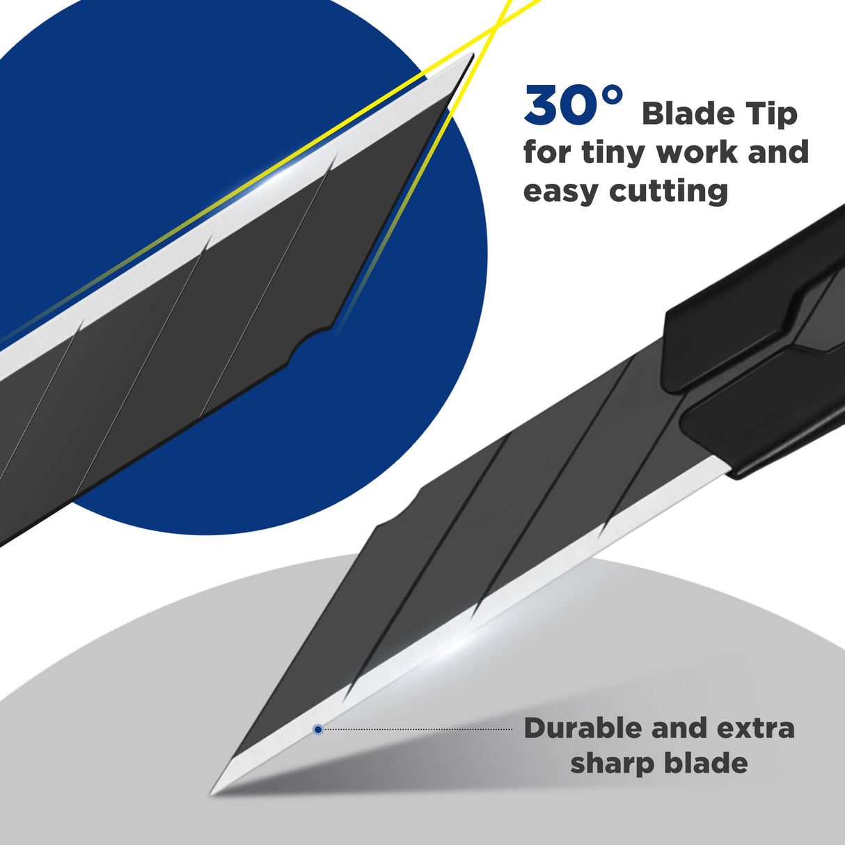 WORKPRO Premium Utility Knife Retractable Snap-off Blade, Heavy Duty Aluminum Box Cutter Set, Razor Knife Exacto Craft Knives, with 10 Extra 9mm WORKPRO