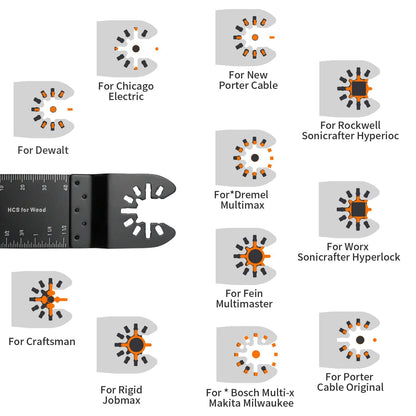 TrivdPro 100Pcs Oscillating Tool Blades Professional Universal Oscillating Saw Blades Wood Multitool Blades Compatible with Dewalt, Milwaukee, - WoodArtSupply