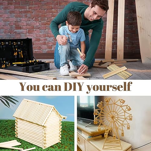 50 Pcs Dowel Rods, 1/4 x 12 Inch Wooden Dowels Craft Sticks Unfinished Natural Bamboo Doweling Rods for Crafts and DIYers WSICSE