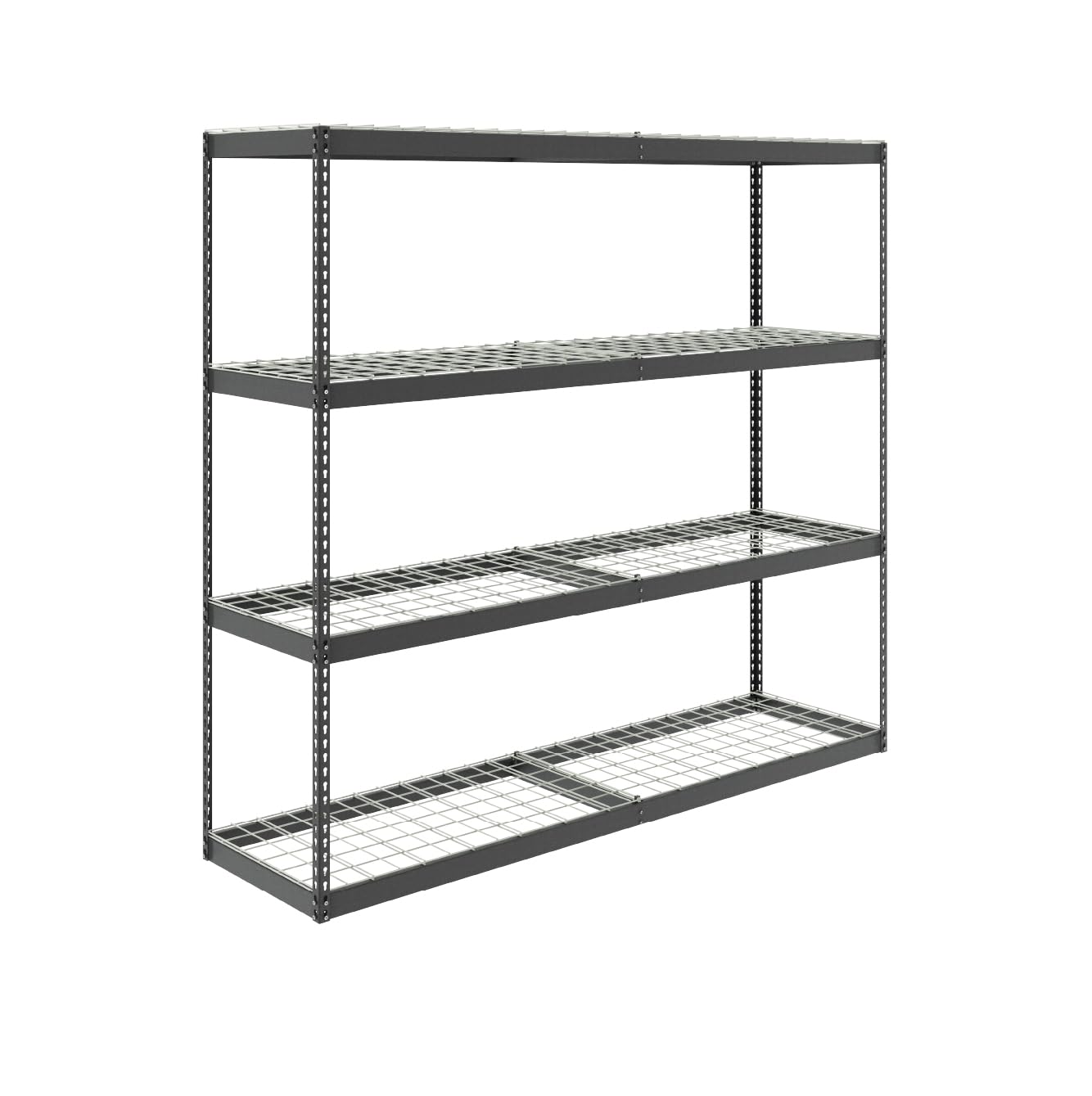 MonsterRax Heavy Duty Garage Shelving - 24" x 92" x 84" - 500 lbs/Shelf - Adjustable 4 Tier Metal Utility Shelves - High Grade Steel Storage Rack for - WoodArtSupply