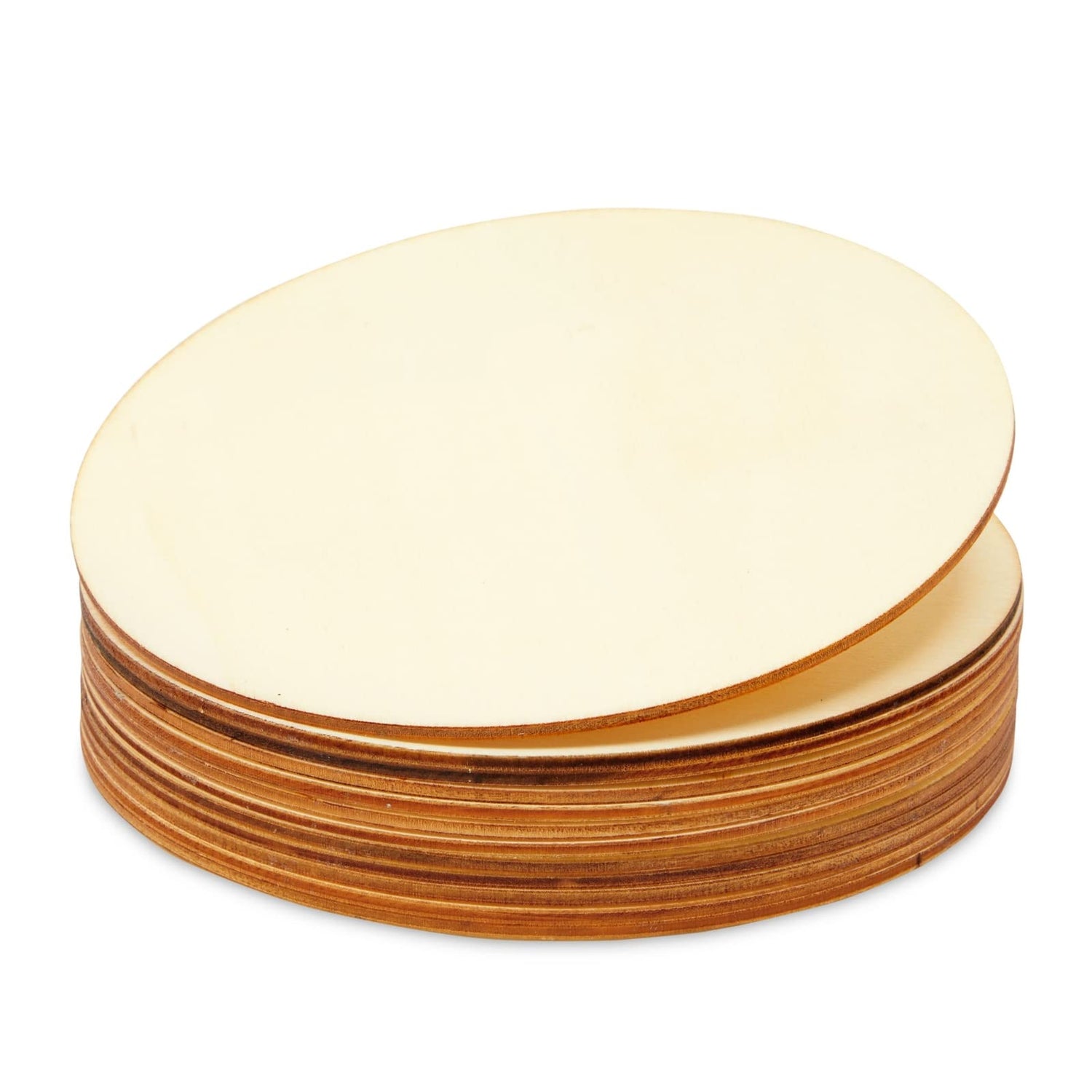 Juvale 12 Pack 6 Inch Unfinished Wood Circles for Crafts, Blank Cutout Slices for Wood Burning, Engraving, Round Wooden Discs for DIY Coasters, Art Juvale