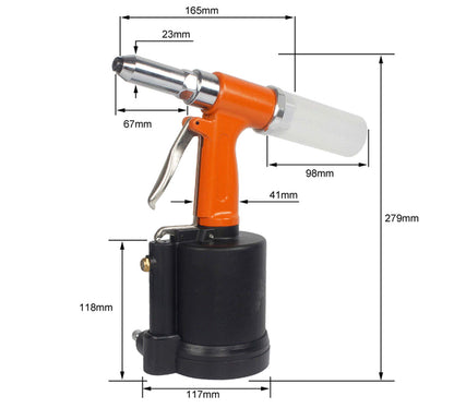 VOTOER Pneumatic Rivet Gun Hydraulic Air Riveter Tool Labor Saving Rivet Riveting Nut Nail Insert Hand Tool Set, 1/4-inch 3/16-inch 5/32-inch - WoodArtSupply