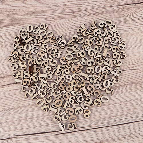 MILISTEN 100pcs Unfinished Wood for Painting Wooden Numbers for Crafts Mini Wooden Number Wood Craft Discs Natural Christmas Stickers Christmas
