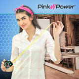 Pink Power 16ft Blue Tape Measure - Small Measuring Tape Measure for Tool Kit with Retractable Blade and Lock Button - Small Tape Measure - Heavy Pink Power