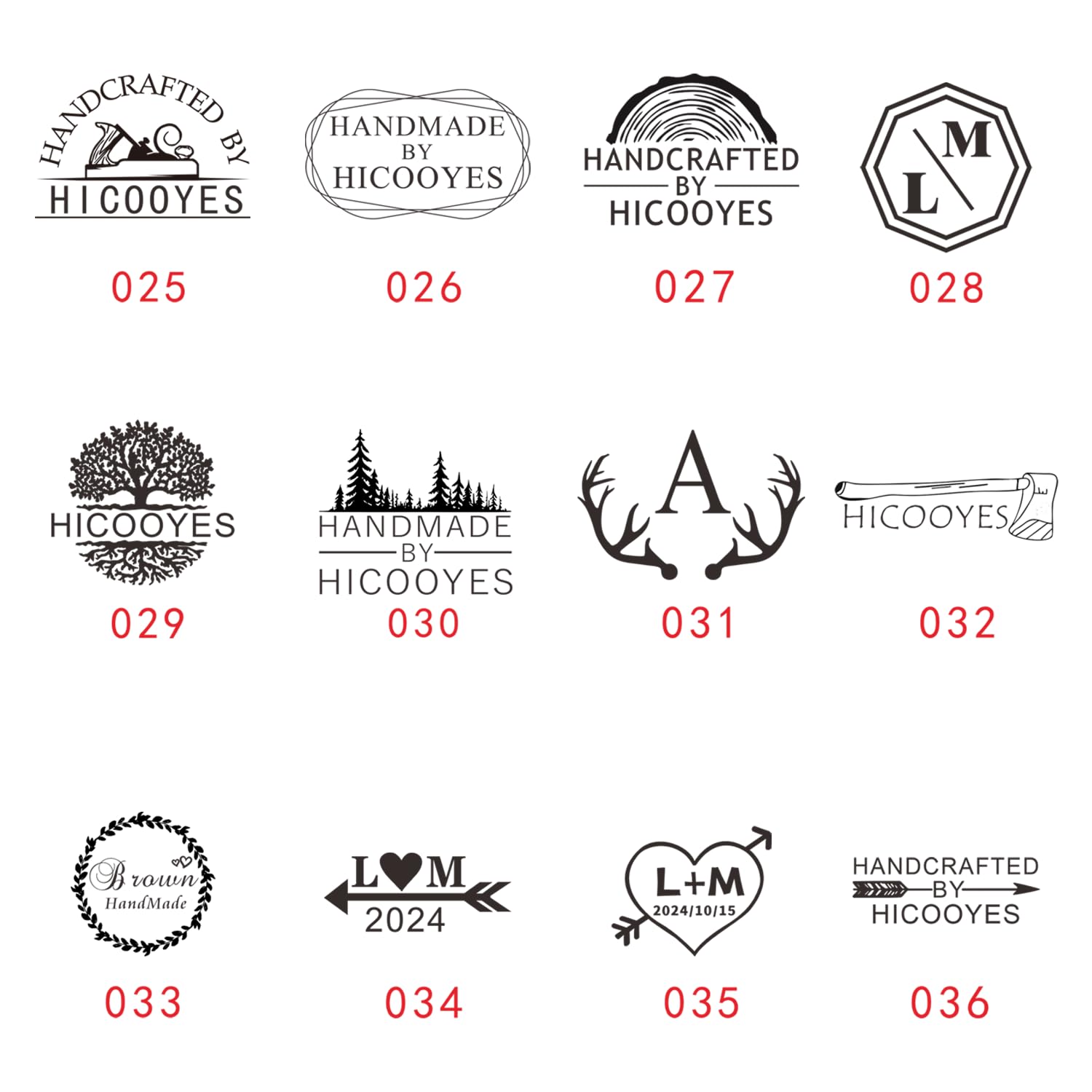 Custom Branding Iron Kit with Personalised Wood Burning Stamp for Crafts and Leather Yuwu