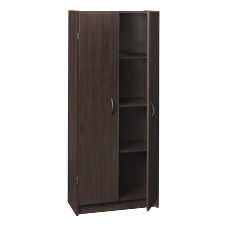 ClosetMaid Pantry Cabinet Cupboard with 2 Doors, Adjustable Shelves Standing, Storage for Kitchen, Laundry, or Utility Room, Espresso ClosetMaid