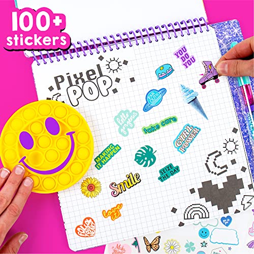 Just My Style Pop & Color Sketchbook, Creative Fidget Sketchbook and Pen Set, Great Weekend Activity, Includes Cute Puffy Stickers & Mindfulness Just My Style