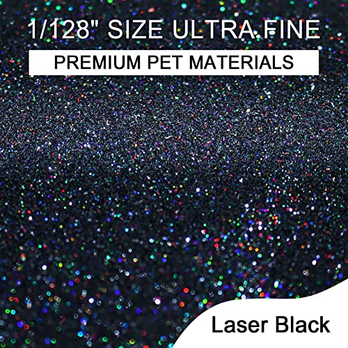LET'S RESIN Holographic Chunky Glitter, 4.2oz/ 120G Black Resin