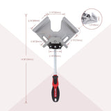 WETOLS Corner Clamp 4pcs - 90 Degree Right Angle Clamp - Single Handle Corner Clamp with Adjustable Swing Jaw Aluminum Alloy, Photo Framing, Tools WETOLS