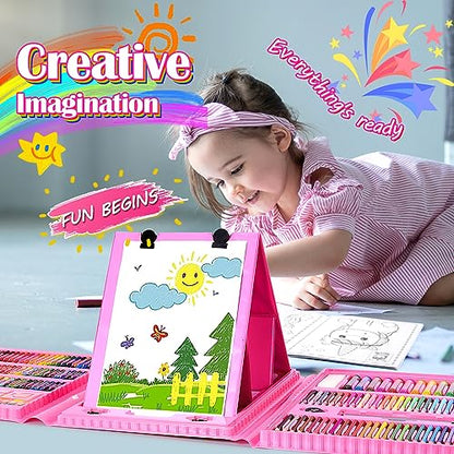 SYOKZEY Art Supplies Unicorn Gifts for Girls, Colouring Pencils Art Set Drawing Kit for Kids 3-12 Year Old Girls Boys, Toys Gifts for 3-12 Year Old - WoodArtSupply