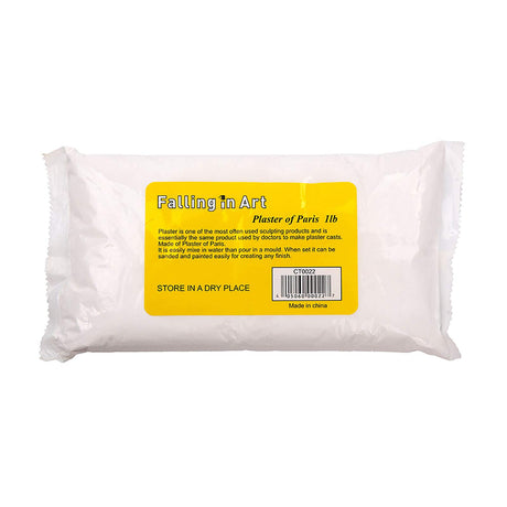 Falling in Art 1lb Plaster of Paris Powder - Hand Mold Casting Kit Powder, Gypsum Cement, Pottery & Ceramic Plaster Powder for Crafts, Sculpture, Falling in Art