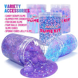 Unicorn Slime Kit for Girls 4-12,Supplies Makes Butter Slime,Candy Confetti Slime,Glimmer, Foam Jelly Cubes Slime Party Favors for Kids OHIECIHY