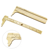 Kyuionty Brass Pocket Vernier Caliper Ruler, Sliding Gauge Mini Vernier Caliper Double Scales MM/Inch Measuring Tool (100mm) Kyuionty