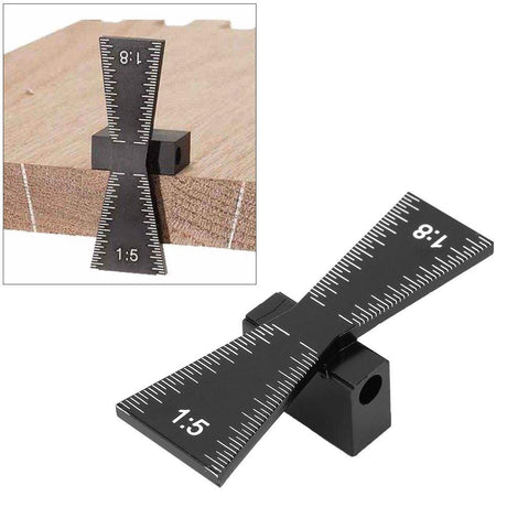 Acogedor Dovetail Marker, Aluminum Alloy Dovetail Marking Jig, Woodworking Dovetail Ruler Marker, Dovetail Jig Guide for Cork, Hardwood (1:5 1:8) Acogedor