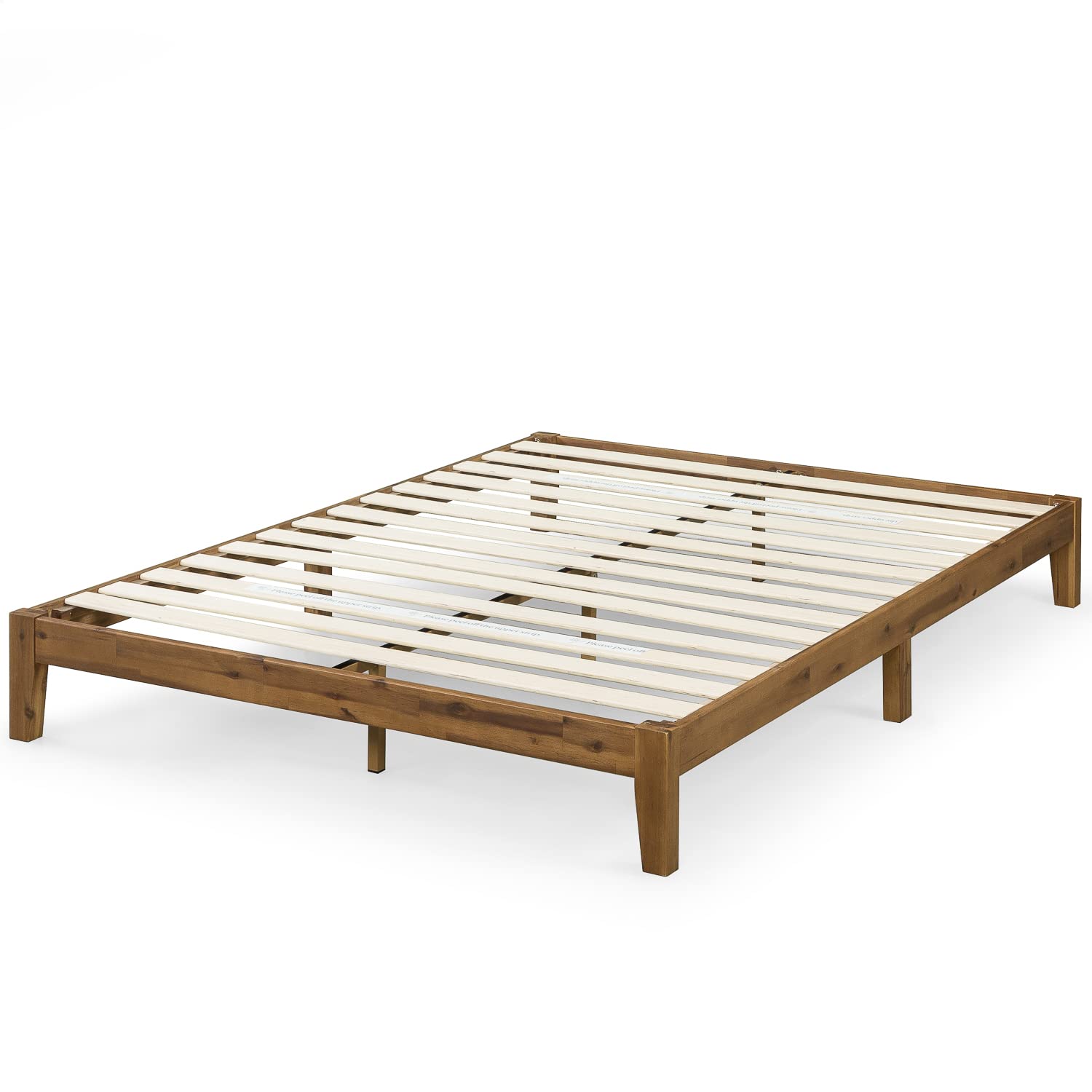 ZINUS Lucinda Solid Wood Platform Bed Frame with Slat Support – No Box Spring Required, Easy Assembly, Full Size - WoodArtSupply