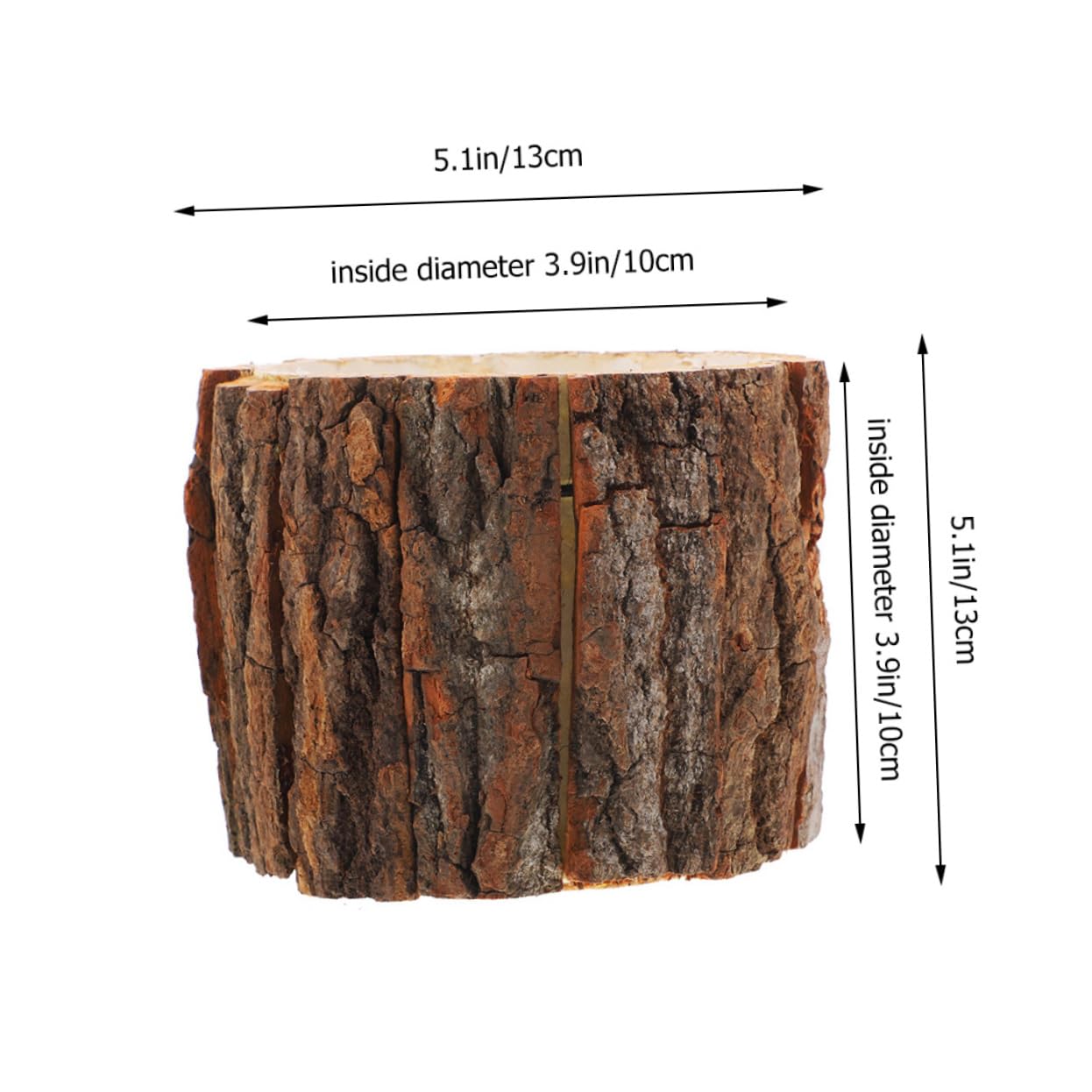 Amosfun 2pcs Wood bark Flower Pot Rustic Flower Pot Flower Arrangement Bucket Tree Planter Flower Storage Pot Flower Planting pots Flower Barrel Amosfun