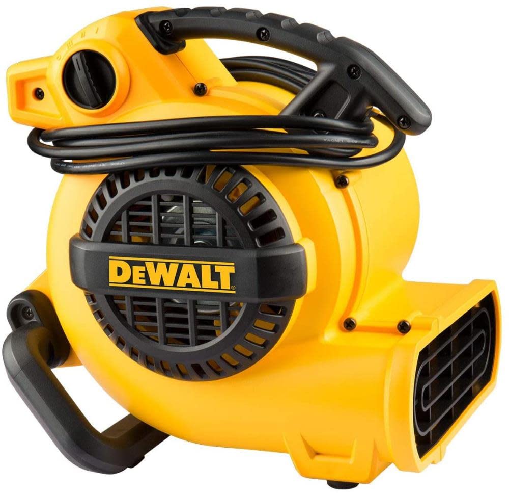 DeWalt Portable Air Mover, ‎276W 3 Speed Floor Fan, Utility Blower Fan, 1/5 HP 600 CFM Floor Dryer, Carpet Dryer, Floor Fan, Blower, for Janitorial, DEWALT