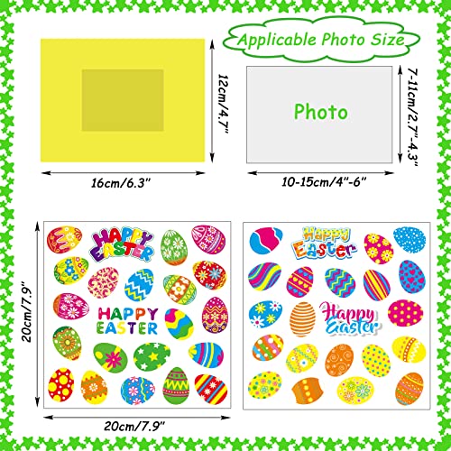 chiazllta 24 Packs Easter Kids' Craft Kits DIY Picture Frame Craft Spring Easter Art Activities Home School Classroom Game Bulletin Board Easter chiazllta