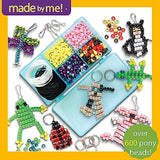 Made By Me Create Your Own Bead Pets by Horizon Group Usa, Includes Over 600 Pony Beads, 6 Key Rings, Storage Box & Much More Made By Me