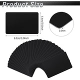 Patelai 24 Pcs Blank Metal Business Cards Thickness 0.5 mm Aluminum Cards Laser Engraving Cards for House Office Customer DIY Gift Plate Cards, 86 x Patelai