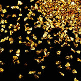 Crushed Glass Irregular Metallic Chips Sprinkles Chunky Big Glitter Gold 100g 4-6mm for Nail Arts Craft DIY Vase Filler Epoxy Resin Mold Scrapbooking Cmidy