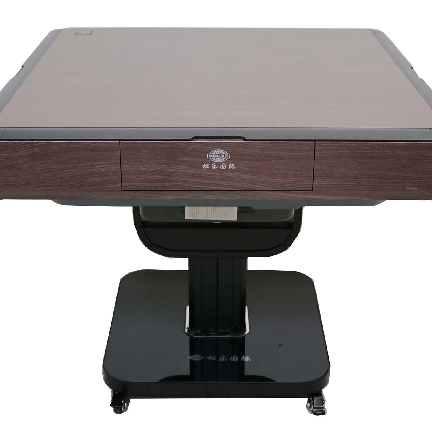 Ultra-Thin Automatic Mahjong Table Roller Coaster Style, 36mm American Style Tiles Built-in Hard Table Cover Set of 4 19'' Wooden Pushers & Racks usamjtable