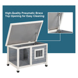 Petsfit Outdoor Wooden Dog House for Small Dogs, Light Grey, Small/33.6" L x 24.7" W x 23" H Petsfit