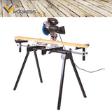 WORKESS Light Weight Universal Miter Saw Stand 330 Lbs Load Capacity Black and Grey WK-MS050B Single Pack WORKESS