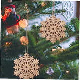 ABOOFAN 50 pcs Double Decorative Wood Chips Unfinished Wooden Embellishments DIY Wreath Pendant Xmas Wood Slices Christmas Decor Unfinished Cutouts ABOOFAN