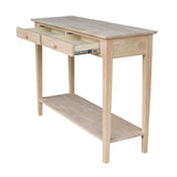 IC International Concepts Spencer Server Table, 48 in W x 17 in D x 36 in H, Unfinished IC International Concepts