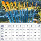 Painting Brush Set, 10 Packs /100 Pieces, Nylon Brush Head, Suitable for Oil and Watercolor, Perfect Suit of Art Painting, Best Gift for Painting AROIC