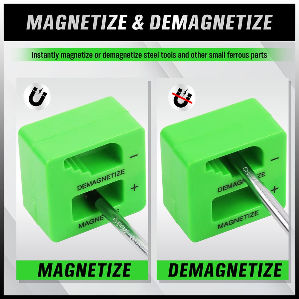 SWANLAKE 11PCS Screwdriver Set, Magnetic 5 Phillips and 5 Flat Head Tips for Fastening and Loosening Seized (11PCS) SWANLAKE GARDEN TOOLS