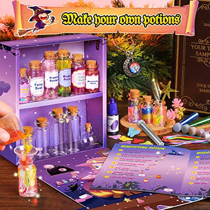 CGBOOM Potion Making Kit for Kids, Fairy Potions Crafts Kit for Girls, Creative Gift & Magic Potions Toys with 18 Bottles Mixen Magic Experiments for