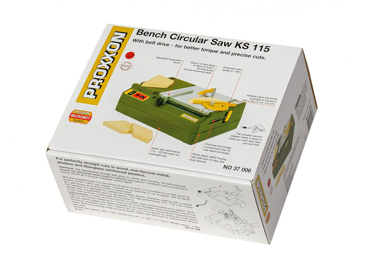 PROXXON Bench Circular Saw KS 115, 37006 , Green Proxxon