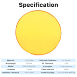 Ultrarayc CO2 Laser Lens 20mm Laser Mirror CO2 Laser Focal Lens CO2 Focus Lens,PVD ZnSe for CO2 Laser Engraving Cutting Machine,Laser Cutter WoodArtSupply