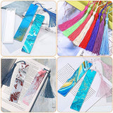 Bookmark Mold with Tassles, Caffox Bookmark Mold Kit with 100pcs Bookmark Tassels Bulk and 10pcs Rectangle Silicone Bookmark Mold for Epoxy Resin Caffox