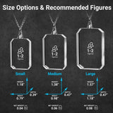 ArtPix 3D Personalized Necklace, 3D Laser Etched Photo Crystal, Engraved Rectangle Necklaces Accessories, Memorial Birthday Gifts for Mom Dad, Him ArtPix 3D