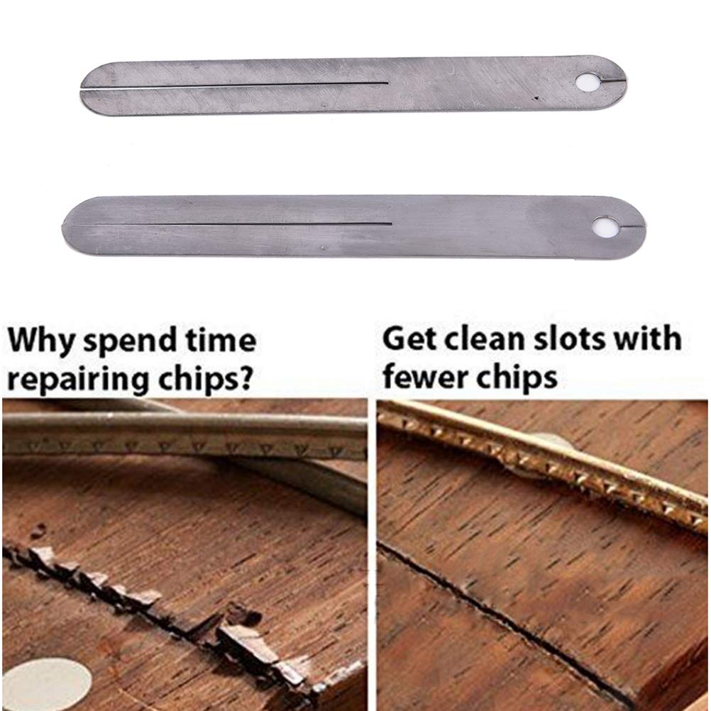 CCeCCe 2 Pack Guitar Fret Chip Stopper Plate for Fretboard Puller Tool Pulling Guard Fingerboard Guards Fret Protectors Removal Guitar Frets Repair CCeCCe