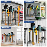 Sttoraboks Garage Tool Storage Rack, Heavy Duty Garage Storage Organizer Rack System Wall Mounted Tool with 6 double hooks, 2 rails, Garden Yard Sttoraboks