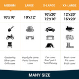 Keten Tarps Heavy Duty Waterproof 12’ X 20’, Extra Thick 16 Mil, Tear & Fade Resistant, 100% UV Blocking, Outdoor Tarp with Reinforced Grommets for Keten