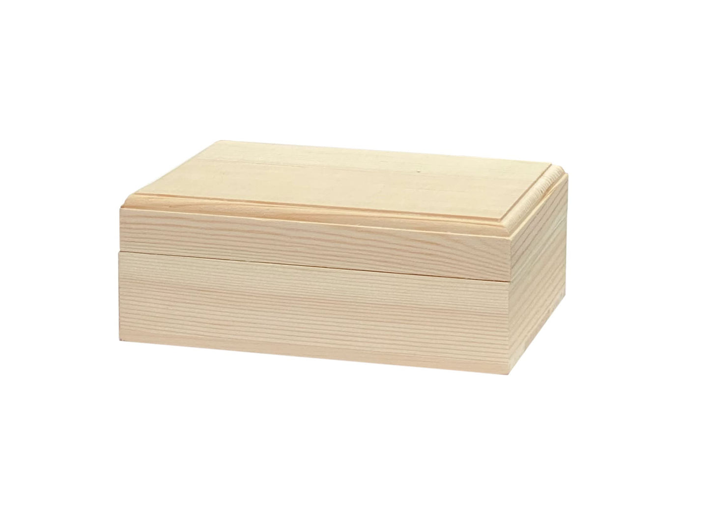 Cregugua 6-Pack Wooden Box Unfinished Rectangle Pine Wood Box for Crafts,Magnetic Hinged Lid (5.5 x 3.5 x 1.9 in)