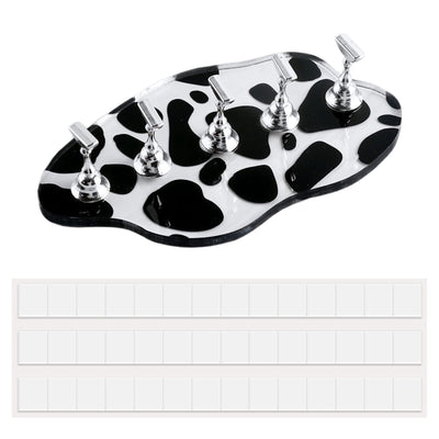 1Set Acrylic Nail Stand with 42pcs Reusable Putty Metal Nail Holder for Painting Nail Display Stand Nail Hand Practice Nail Tip Stand Magnetic Nail