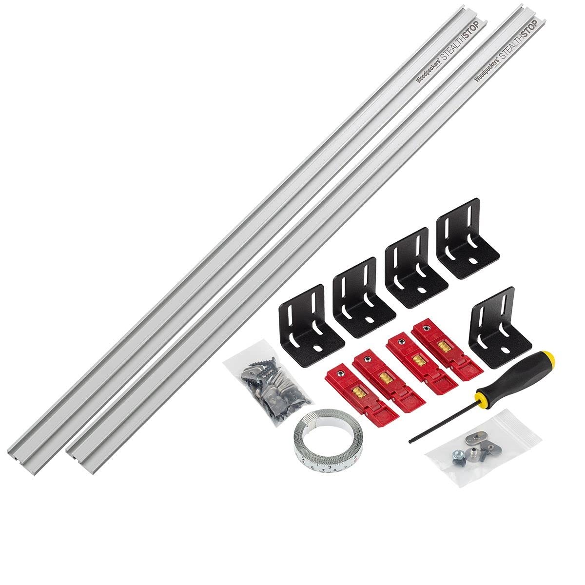 Woodpeckers StealthStop Miter Saw Fence & Stop System, 4' Combination Kit Left, Precision Woodworking Accessories Woodpeckers