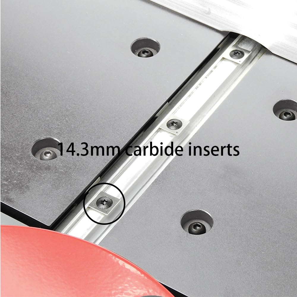 CDBP 14.3mm Square Carbide Inserts Cutters Knives with 2 Cutting Edge 14.3×14.3×2.0mm-50° for King Canada/Rikon/Cutech/Craftex/Magnum/WEN Spiral CDBP